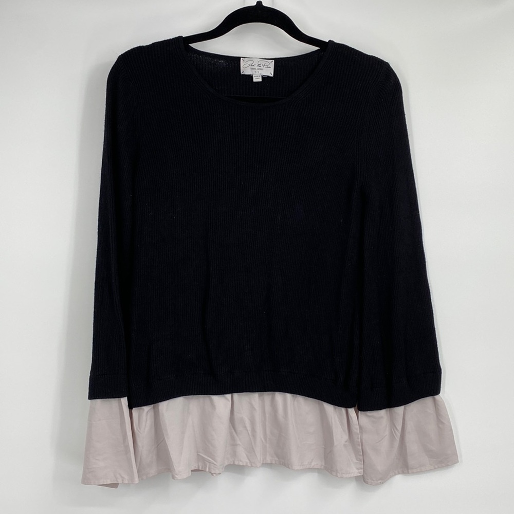 Feel The Piece Terre Jacobs Black Knit Long Sleeve Shirt
